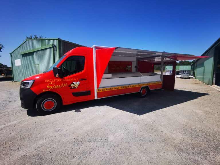 Aménagement food truck Biscuiterie Simon pour marché 3